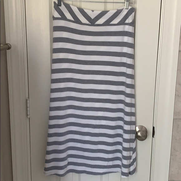Athleta Faux Wrap Midi Skirt Striped - Picture 6 of 8